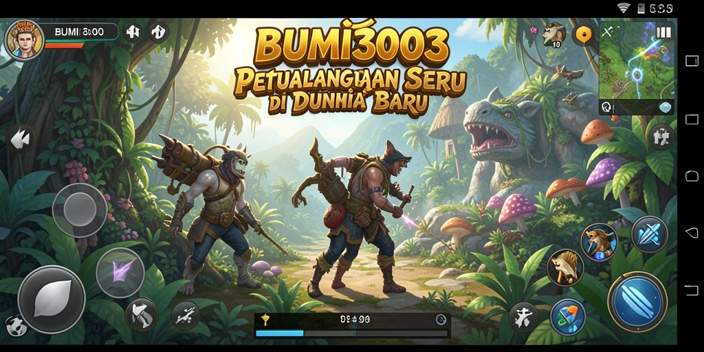 Tampilan gameplay seru di BUMI303 yang menggambarkan petualangan luar biasa.