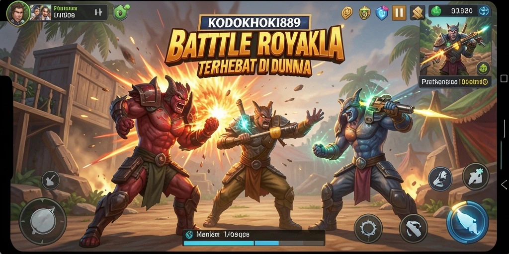 Tampilan gameplay mendebarkan dari KODOKHOKI889 di medan pertempuran.