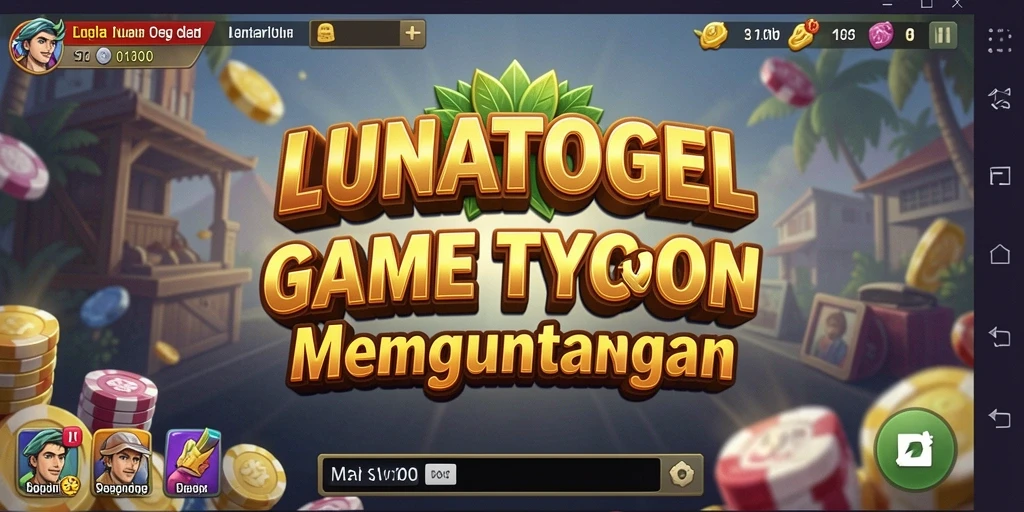 Tampilan gameplay LUNATOGEL dengan elemen Tycoon yang menarik.