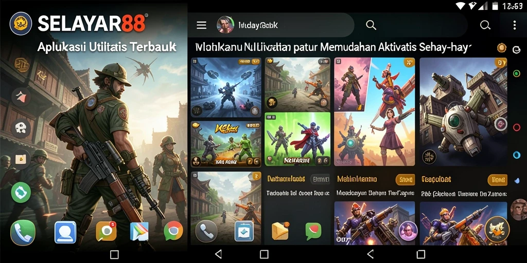 Tampilan antarmuka aplikasi SELAYAR88 yang sederhana dan efisien.