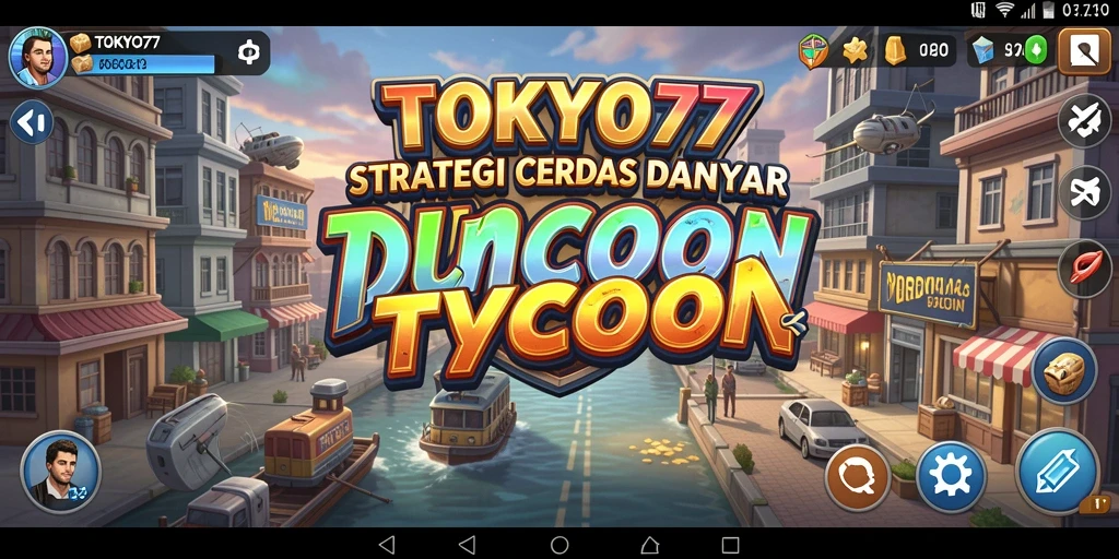 Screenshot utama gameplay Tycoon di TOKYO77.