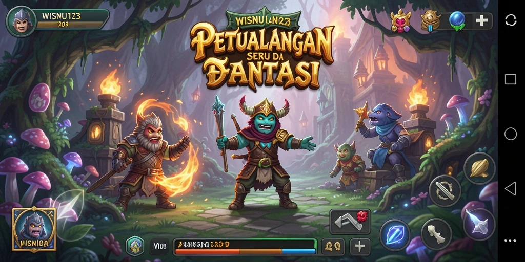 Screenshot gameplay WISNU123 menampilkan petualangan menakjubkan.