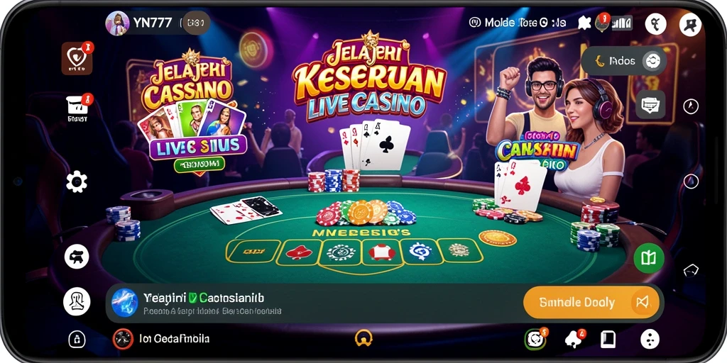 Tampilan gameplay Live Casino yang menarik dan interaktif.